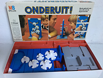 Onderuit,MB spellen jaren 80,Toys/Puzzel-Bordspel